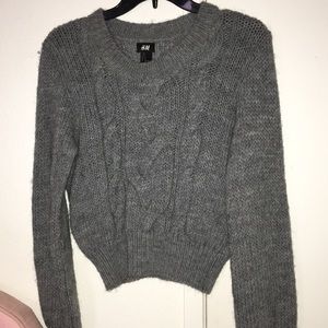 Wool cropped sweater